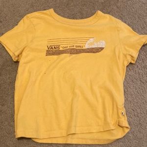 Yellow vans off the wall kids shirt